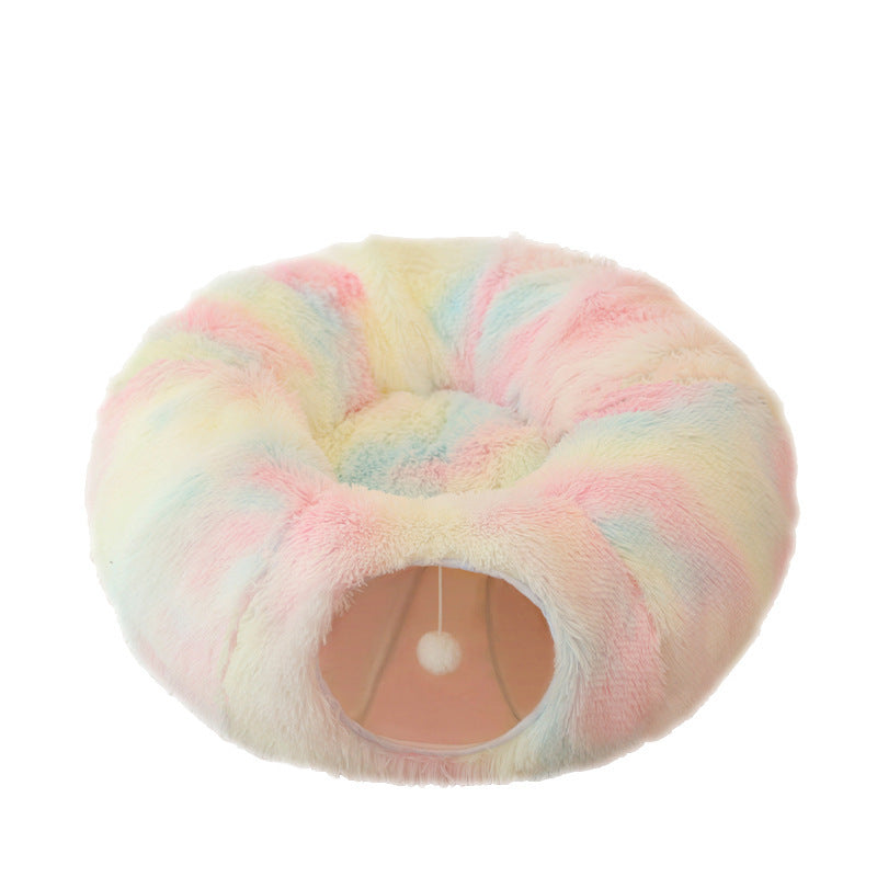 Cama Túnel 2 en 1 para Gatos – Juego y Descanso en Un Solo Producto