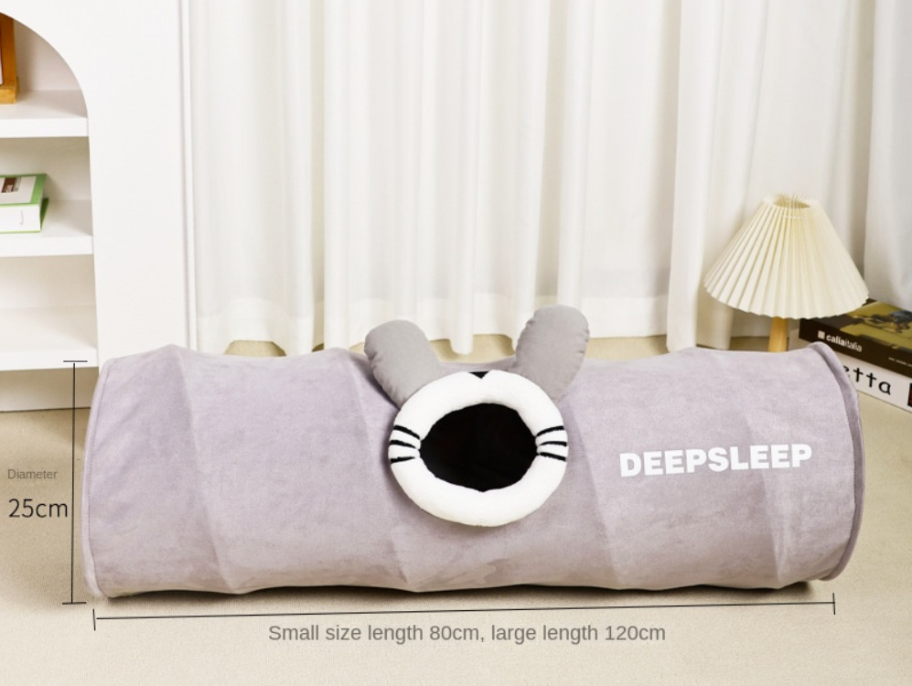 Cat Rolling Cage Toy Hide-and-Seek Straight Tunnel Cat Bed Universal Pet Cat Tunnel