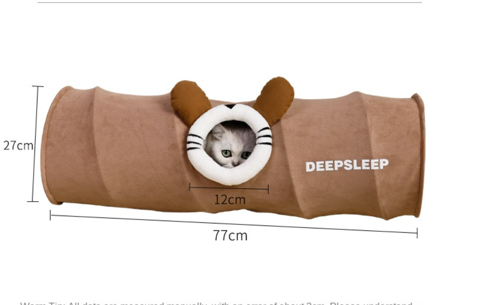 Cat Rolling Cage Toy Hide-and-Seek Straight Tunnel Cat Bed Universal Pet Cat Tunnel