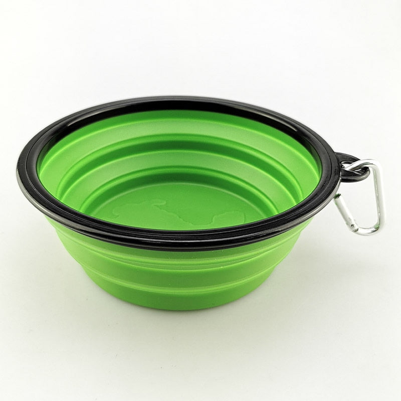 1000ML Pet Bowl Folding Silicone Travel Dog Bowls Walking Portable Water Bowl For Small Medium Dogs Cat Bowls Pet Eating Dishes