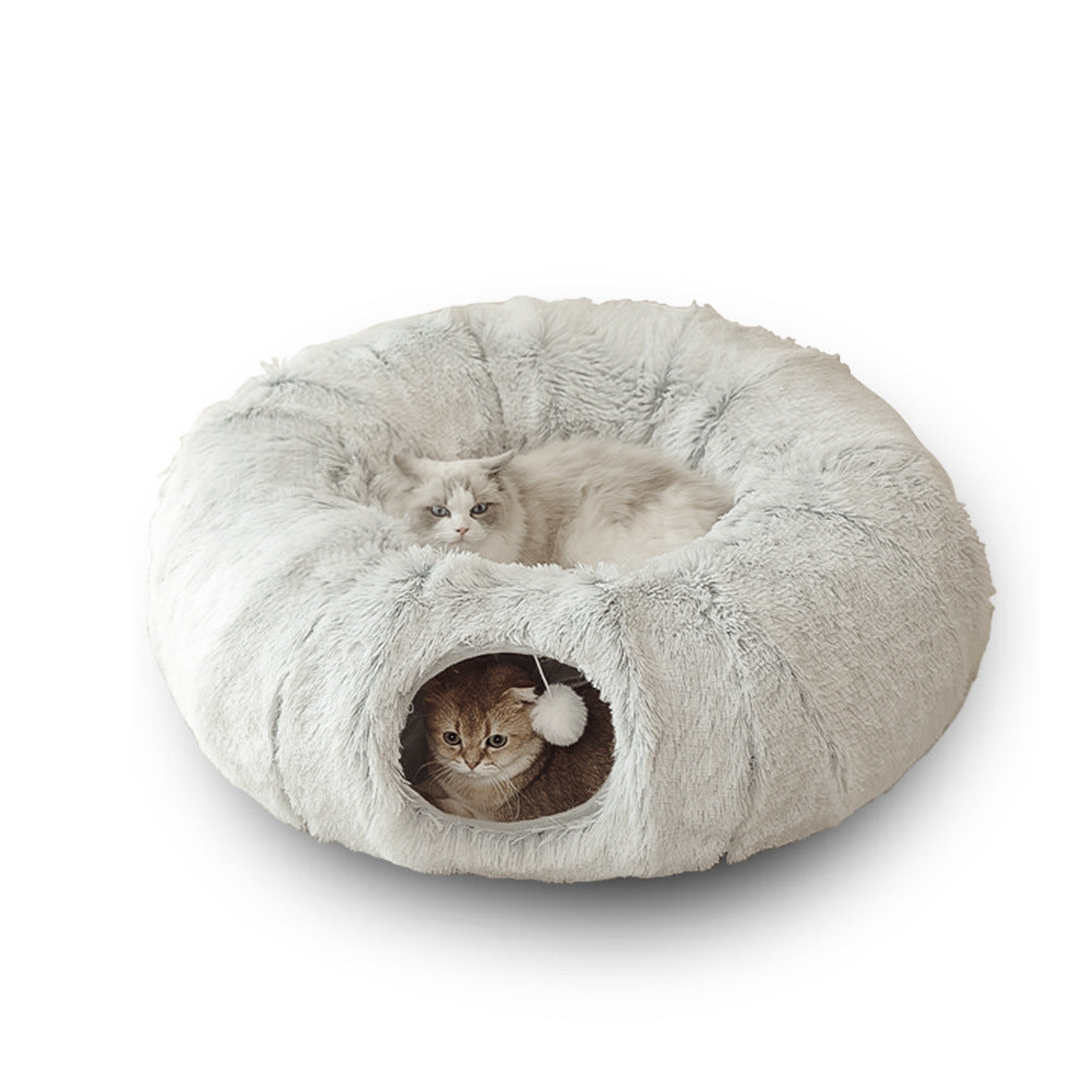 Cama Túnel 2 en 1 para Gatos – Juego y Descanso en Un Solo Producto